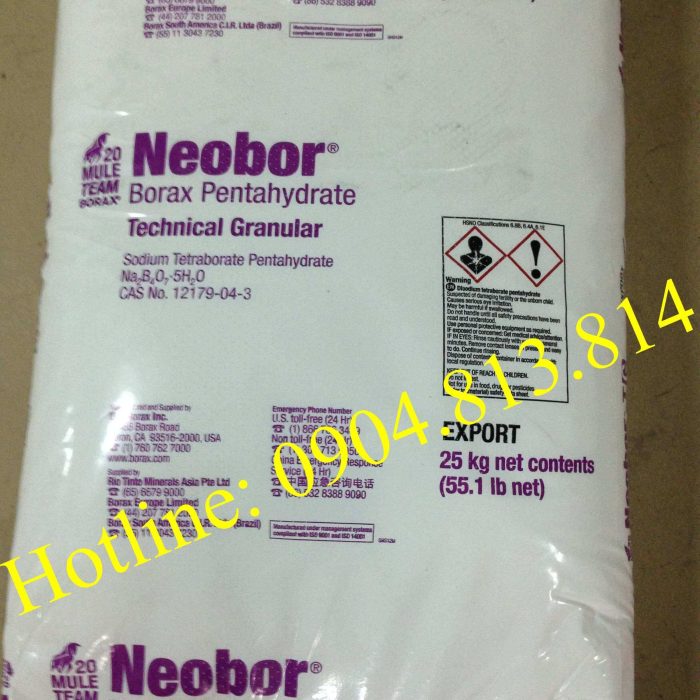 Borax – Na2B4O7 - Hàn the