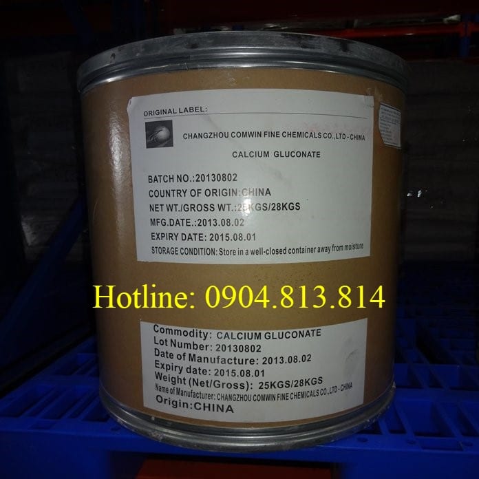 Canxi gluconate – Calcium gluconate – C12H22O14Ca